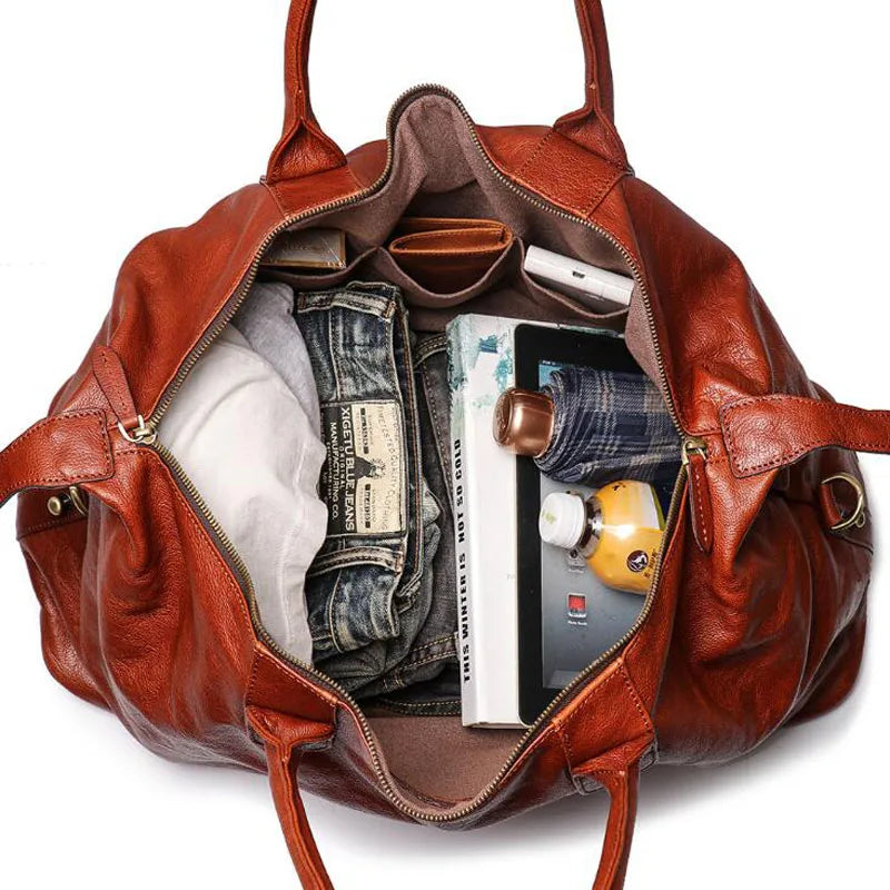 Bolsa de Viagem Feminina de Curo Genuíno