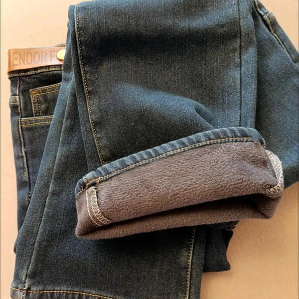 Calça Jeans Vintage Grossa para Inverno